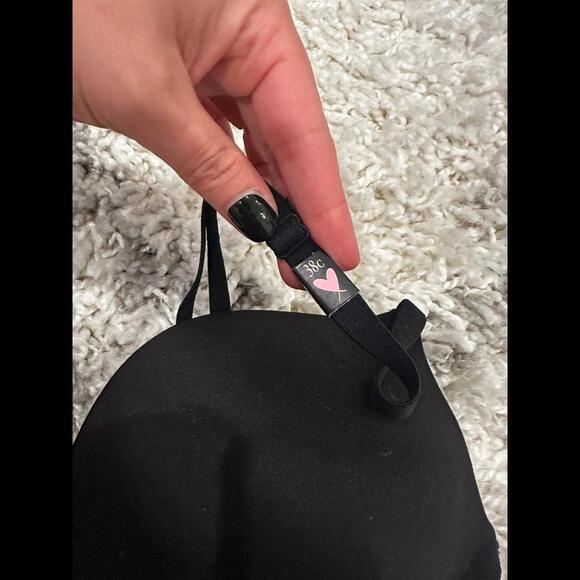 Victoria Secret Incredible Bra Lined Wireless Black 38C - Picture 3 of 6